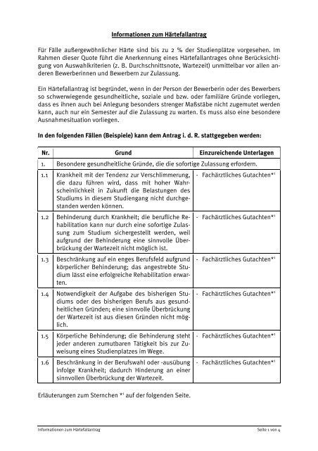 Informationen zum Härtefallantrag Für Fälle außergewöhnlicher