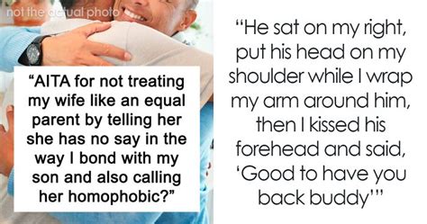 Man Hugs And Kisses Gay Son Angers Homophobic Wife Bored Panda
