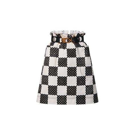 Bubble Damier Paperbag Mini Skirt Ready To Wear Louis Vuitton