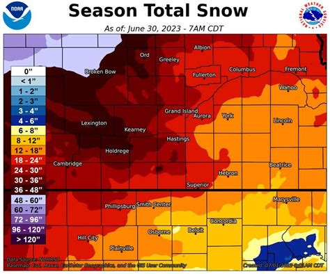 2022 2023 Seasonal Snowfall Summary For Nws Hastings Coverage Area