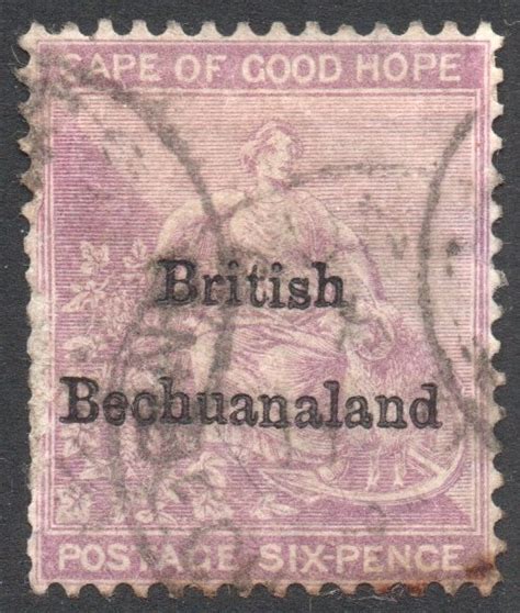 Bechuanaland 1885 87 6d Reddish Purple Sg 7 Average Used V41112