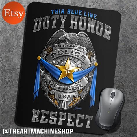 Thin Blue Line Police Badge Shiny Instant Download, 300dpi PNG, Back ...