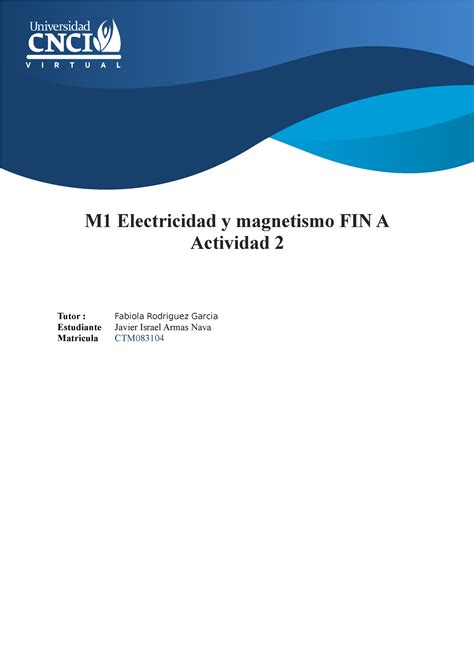 M Electricidad Y Magnetismo Fin A Act M Electricidad Y Magnetismo