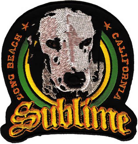 Sublime Iron On Patch Round Dog Logo Rock Band Patches