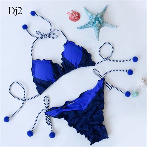 Summer Push Up New Bikini Sexy Lotus Leaf Edge Swimsuit Bathing Suit