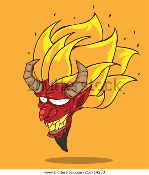 Red Devil Character Vector Illustration Monster Stock Vector Royalty