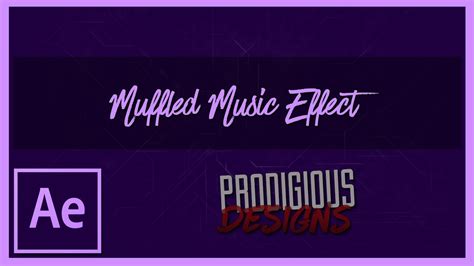 After Effects Tutorial Muffled Music Effect Youtube