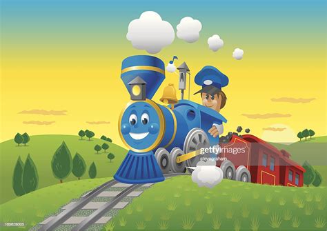 Blue Train Stock Illustration Getty Images