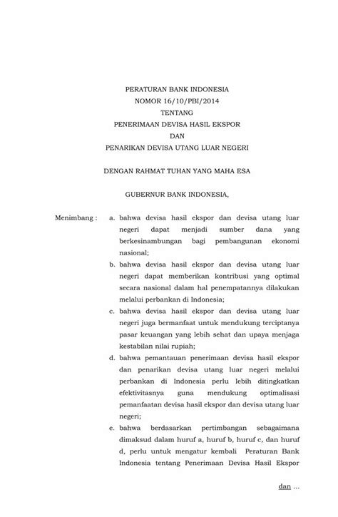 Pdf Peraturan Bank Indonesia Bi Go Id Melalui Perbankan Di