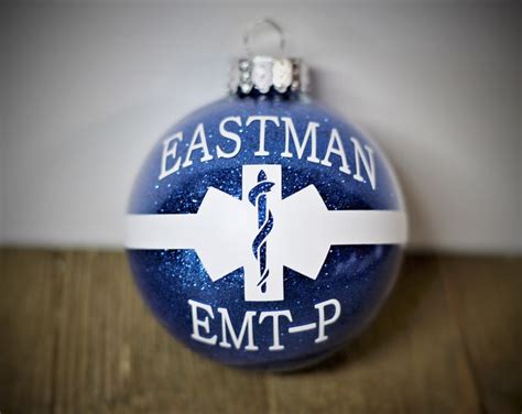 Personalized Ems Ornament Emergency Medical Services Star Of Life Thin