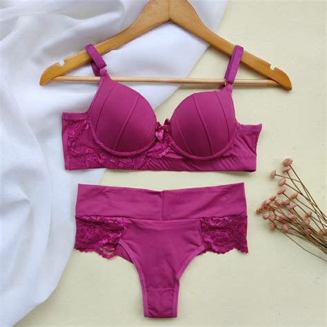 Conjunto Lingerie Luxo Bojo Rendado Bicolor Sexy Calcinha Fio Duplo