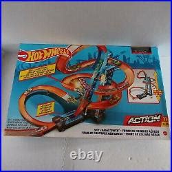 Car Track Set Hot Wheels Sky Crash Tower Track Set 2 5ft 83cm High With Motorized Booster