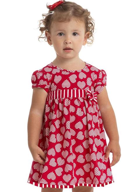 Vestido Infantil Feminino Vermelho Kyly