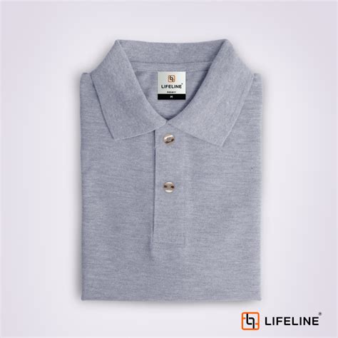 Lifeline Men's Poloshirt (Heather Gray) For Sale - Lifeline Shirts