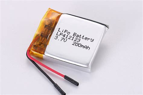 37v Multipurpose Rechargeable Standard Lithium Polymer Batteries Lp412123 200mah 074wh