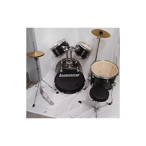 Used Ludwig Accent Cs Combo Drum Kit Black Guitar Center