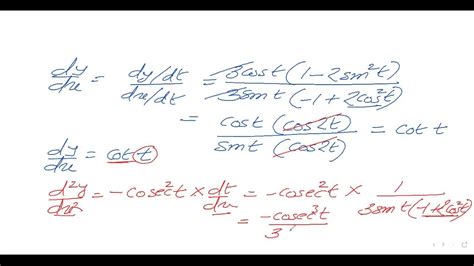 Diff 2nd Order Derivative Parametric Eqn Youtube