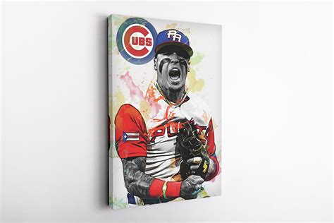 Javier Baez Art Poster Chicago Cubs Mlb Canvas Unique Design Etsy