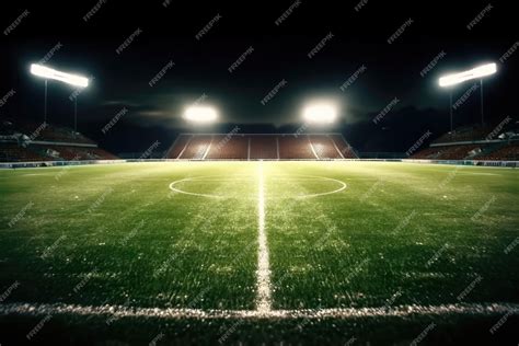 Premium AI Image | Football field dramatic sky