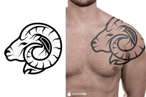 aries tattoo design chest - Kris Galindo