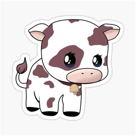 "Vacas Kawaii - Chibi Cow" Sticker for Sale by CoolSkin | Baby cartoon ...