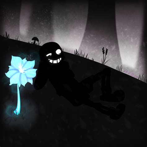 Limbo(tale) sans with Echo flower by Juleton on DeviantArt