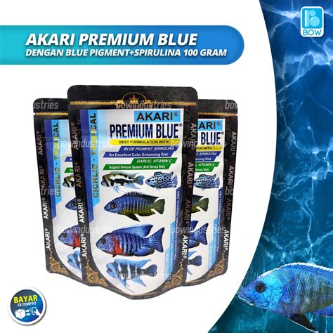 Jual AKARI PREMIUM BLUE CICHLID PREMIUM Tropical Makanan Pakan Pelet