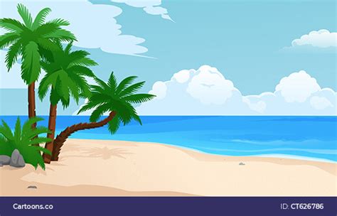 Beach Background Cartoon - Cartoons.co