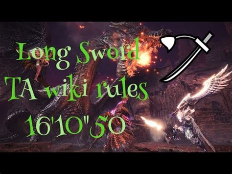 MHW I伝説の黒龍 太刀 TA wiki rules 16 10 50 Fatalis Long Sword Solo YouTube