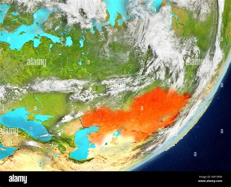 Kazakhstan Satellite Image Fotos Und Bildmaterial In Hoher Aufl Sung