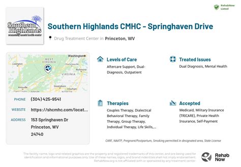 Southern Highlands CMHC - Springhaven Drive • Princeton, WV • RehabNow