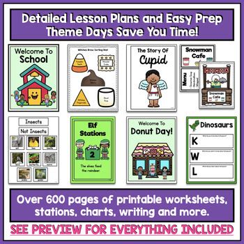 Theme Days And Thematic Units 1st Grade Halloween Christmas Valentine