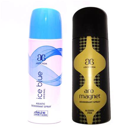 Buy Set Of Arochem Ice Blue Aro Magnet Deodorant Spray For Men Women