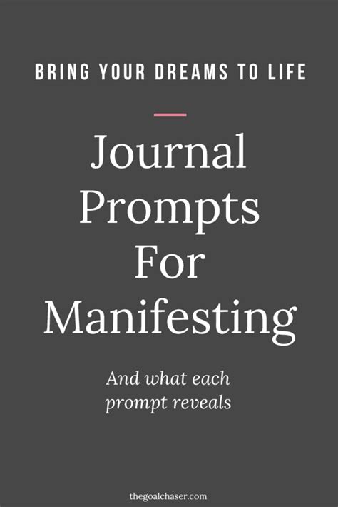 60 Journal Prompts For Manifesting (+What They Reveal) - The Goal Chaser