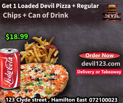 Devils Combo Get 1 Loaded Devil Pizza Regular Chips Can Of Drink