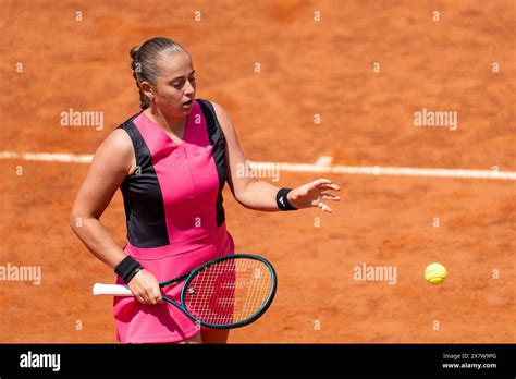 Jelena Ostapenko Of Latvia Plays Against Aryna Sabalenka Not In View