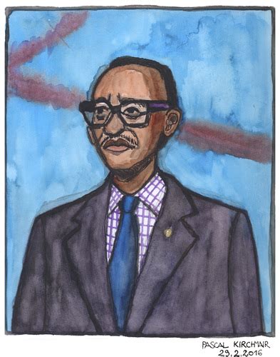 Paul Kagame By Pascal Kirchmair | Famous People Cartoon | TOONPOOL