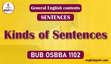 Kinds Of Sentences English Gurukul Goln