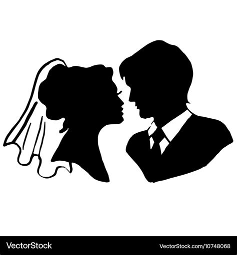 Bride And Groom Royalty Free Vector Image Vectorstock