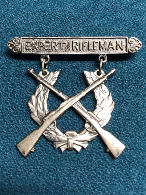 Ww2 Usmc Expert Rifle Badge Dual Hallmarked Hh Sterling 1886631217