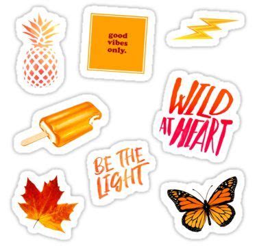 Tumblr Orange Aesthetic Stickers