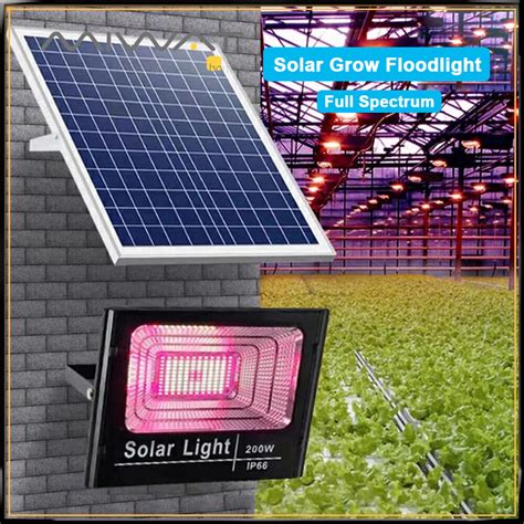 Miwat Solar Led Grow Lights Full Spectrum W Solar Grow Floodlight