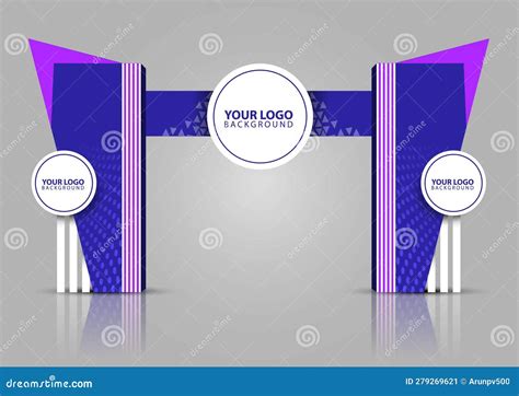 Exhibition Stand Gate Entrance Vector With For Mock Up Event Display