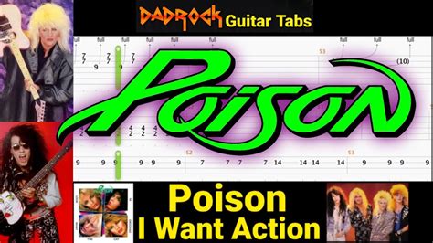 I Want Action Poison Guitar Bass TABS Lesson YouTube