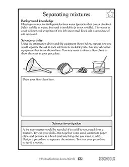 Separating Mixtures Th Grade Science Worksheet Greatschools