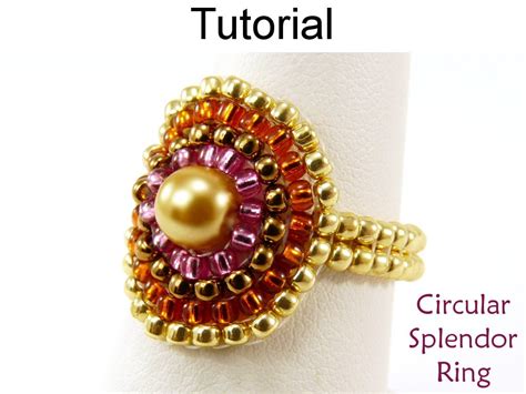 Beading Tutorial Pattern Beaded Ring Circular Brick Stitch