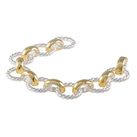 Sterling Silver Gilt Chain Link Bracelet John Start Jewellery