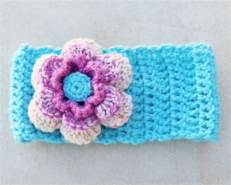 Crocheted Ear Warmer With Giant Flower - creative jewish mom