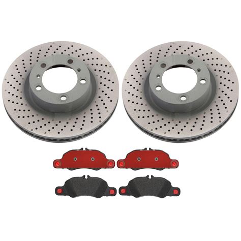 Porsche Disc Brake Pad And Rotor Kit Front 330mm Drilled Ceramic