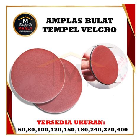 Jual Amplas Tempel Bulat Inch Velcro Ukuran Grit